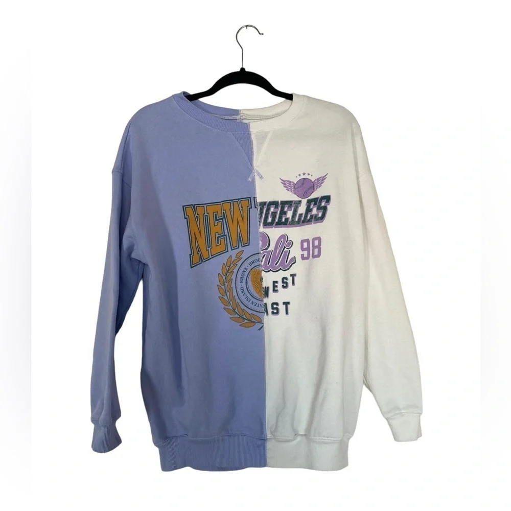 Aeropostale oversized crewnwck sweatshirt. Size xsmall. New York, Cali graphic - Picture 1 of 6